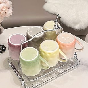 轻奢杯子家用茶具套装 杯具高级感喝水杯客厅茶几水杯家用套装 乔迁