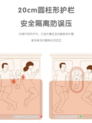 床中床婴儿新生防惊跳安抚哄睡神器防压睡床斜坡R便携式宝宝婴儿