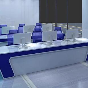 烤漆指挥中心控制台科技感调度台监控台多媒体操作台工作台