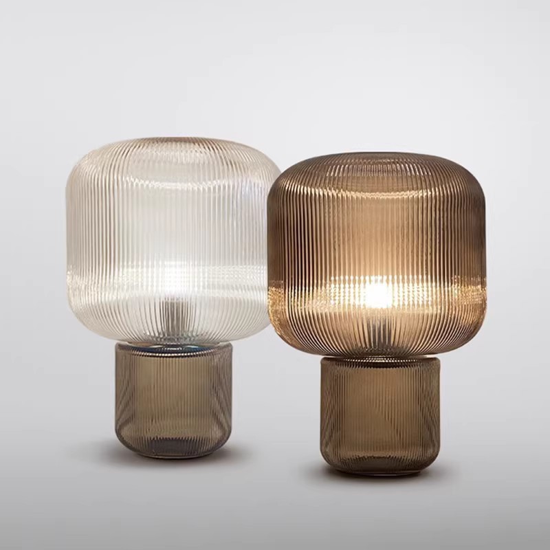 后现代玻璃轻奢台灯卧室床头灯客厅酒店装饰简约现代风格设计师款