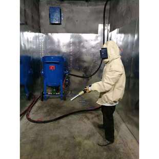 桥梁机械石油管道防腐除锈喷丸机移动式加压喷砂罐防腐除锈喷砂机