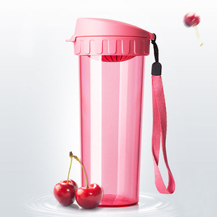 特百惠500ml水杯学生运动便携塑料防漏耐摔大容量随心杯正品 清仓