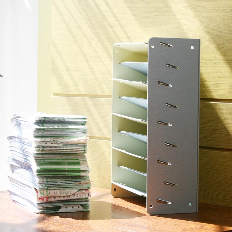 万叠分类票据会计格子凭证整理盒桌面办公收纳大容量多层a5塑料架