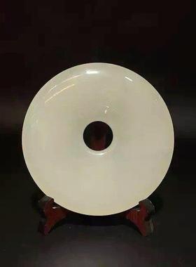 白玉平安扣摆件电影电视剧和氏璧道具客厅玄关中式装饰酒柜摆设