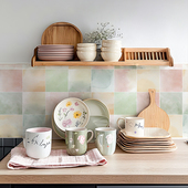 Monet莫奈多巴胺厨房防油贴纸厕所瓷砖贴纸防水墙面翻新装 饰贴