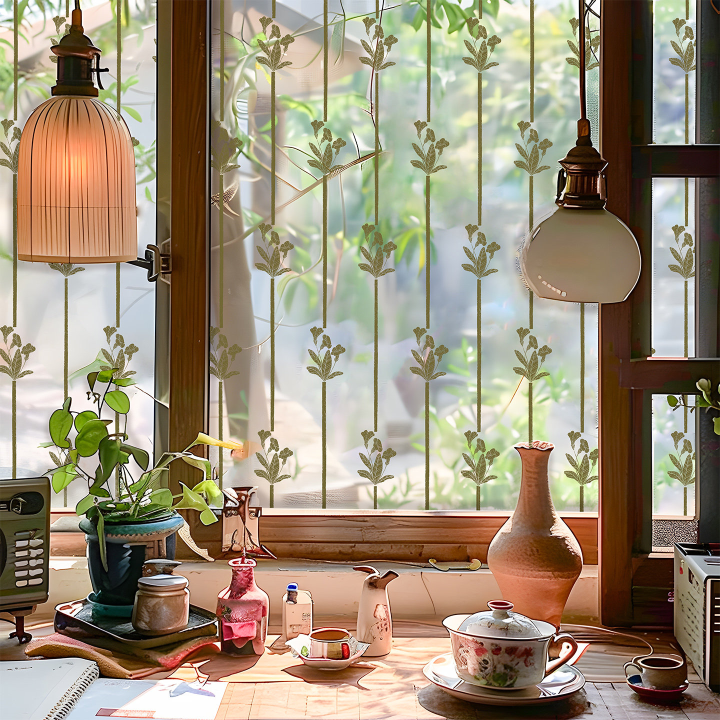 卧室窗户贴纸法式复古装饰卫生间浴室透光不透明玻璃贴膜高级感,家居饰品,玻璃膜/贴,淘宝优惠券,粉丝福利购,淘宝优惠卷