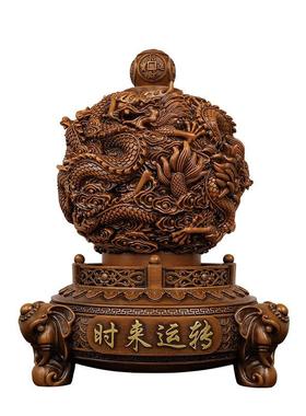 厂家直销木纹时来运转九转乾坤鼎摆件创意中式开业乔迁商务礼品