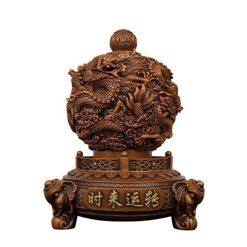 厂家直销木纹时来运转九转乾坤鼎摆件创意中式开业乔迁商务礼品