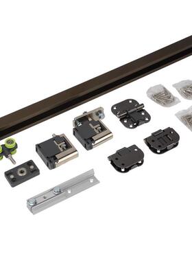 日式三七折叠门全套五金配件轨道滑轮厨房卫生间37折叠平折门滑轨