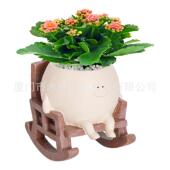 饰花盆 饰工艺品装 新款 摇椅花盆庭院花园植物多肉花盆装