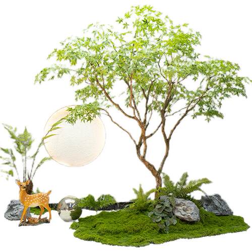 仿真青枫树枫叶树装饰假树橱窗绿植造景室内仿生植物落地仿真绿植