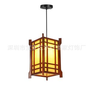 中式仿古实木户外吊灯火锅店茶楼饭店民宿走廊灯门头装饰木艺灯笼