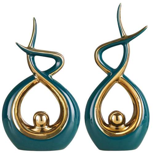 高级抽象轻奢陶瓷摆件客厅电视柜玄关博古架陶瓷装饰工艺品