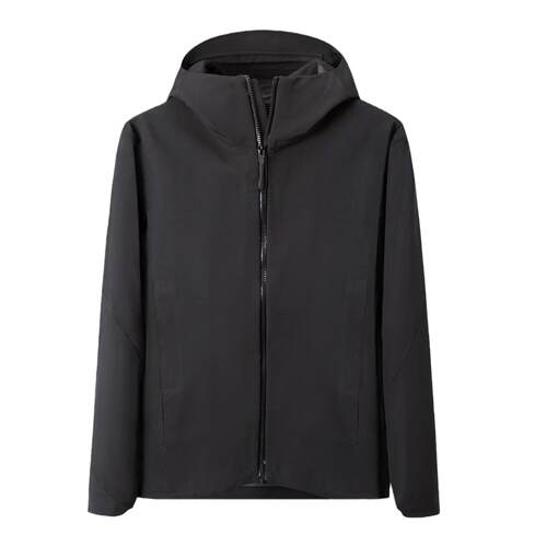 男款抓绒防水工作服骑行登山软壳衣连帽纯色无缝压胶抓绒衣