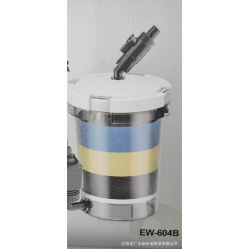 HW-604前置透明过滤桶HW-603外置桶602水族过滤器佳璐EW-604滤筒