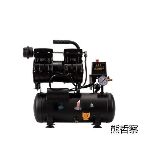 新款气泵空压机小型空气压缩机充气无油静音220V木工喷漆冲气泵