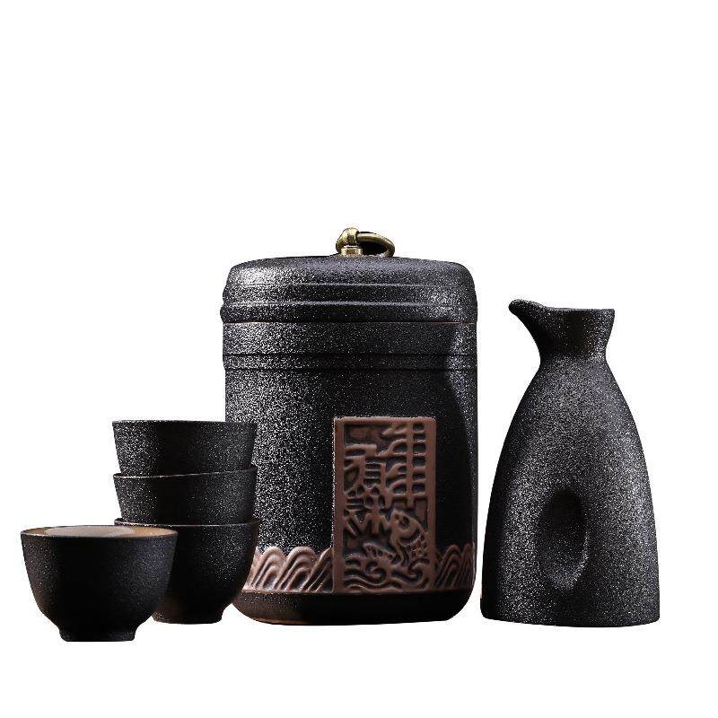 古陶年年有鱼温酒器煮酒器大容量酒壶清酒烫酒壶酒杯酒具套件家用,餐饮具,家用酒壶,淘宝优惠券,粉丝福利购,淘宝优惠卷