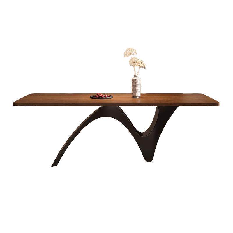 倚天中古风白蜡木餐桌椅子一套家用小户型饭桌客厅书桌长桌工作台