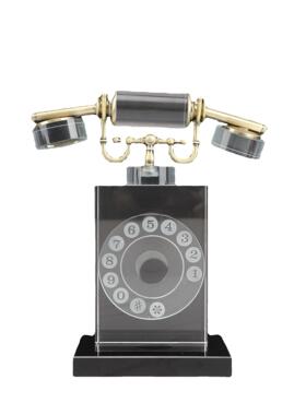 新中式复古水晶电话机摆件样板房居家客厅桌面茶几软装饰品摆件