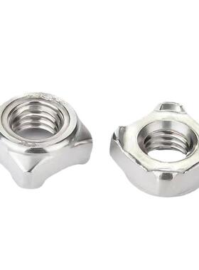 DIN928不锈钢304四方焊接螺母M4M5M6M8M10M12点焊螺帽SUS304防松