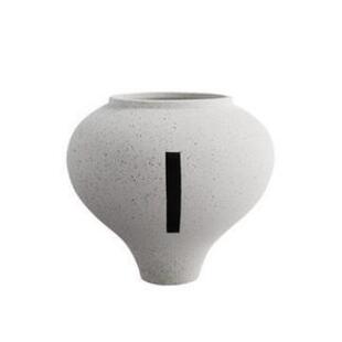 新中式白色墨点哑光陶瓷花瓶样板房民宿客厅玄关茶几电视柜摆件