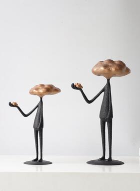 创意人物装饰电视柜摆件抽象雕塑装饰品