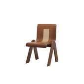 诚宏实木餐椅家用靠背椅中古风藤编椅昌迪加尔椅咖啡店饭店椅子批