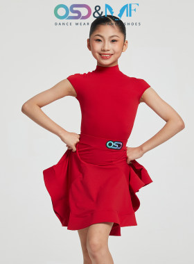 OSD拉丁舞服意大利进口面料女童少儿专业比赛规定赛服儿童舞蹈服