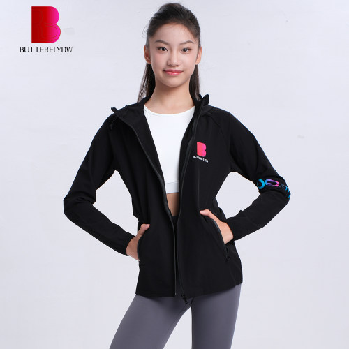 BUTTERFLY联名款成人运动服新款连帽外套速干男女同款风衣冲锋衣