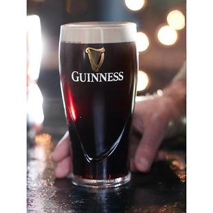 精酿啤酒杯健力士氏杯子竖琴浪涌Guinness吉尼斯黑啤爱尔玻璃浮雕
