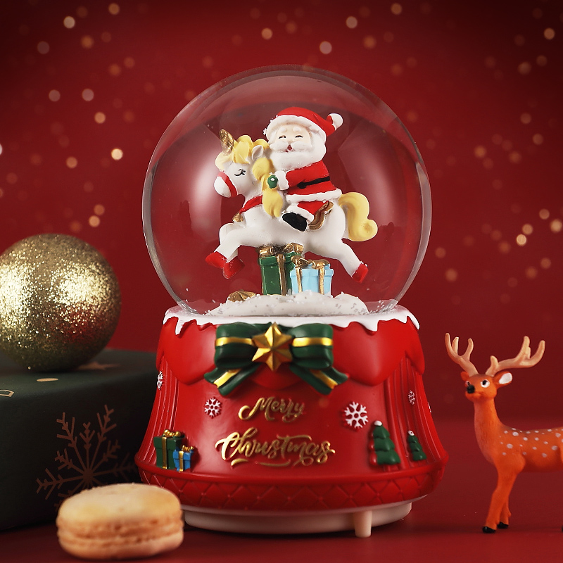 圣诞节礼物水晶球音乐盒八音盒旋转雪花送儿童女生生日平安夜礼品
