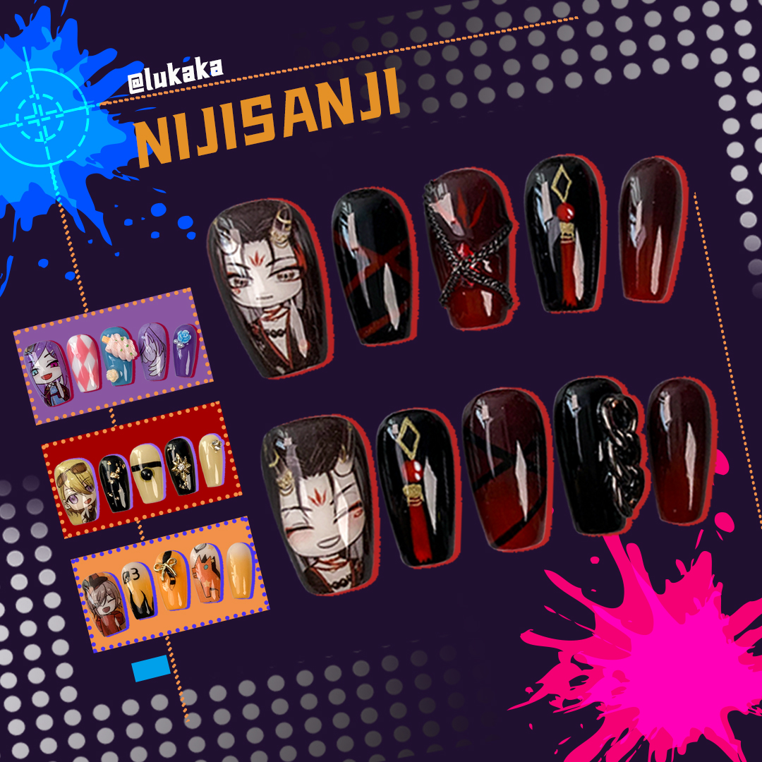 LuKaKa 彩虹社Vox Akuma 龙月Selen手工穿戴二次元痛甲谷子吧唧