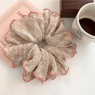 清新超大碎花发圈2025大肠新款 高级感森系发绳头发头绳发饰港风韩