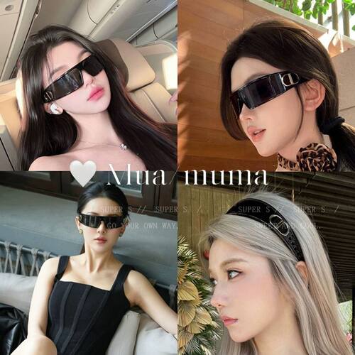 2025新款韦雪同款CD字母墨镜发箍二合一两戴小众高级感太阳眼镜女