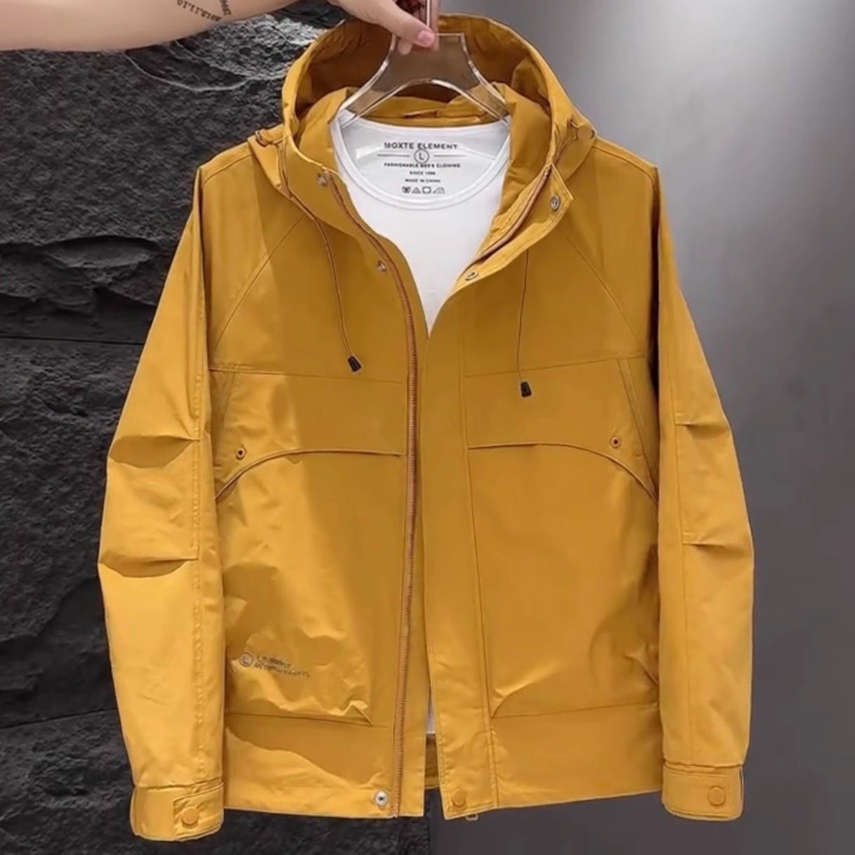 意大利春秋新款冲锋衣男士外套