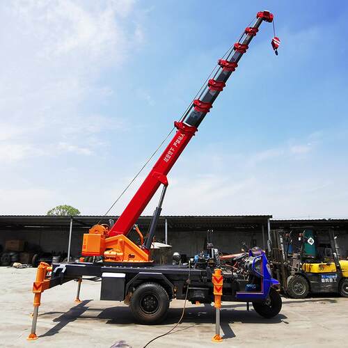 HKM新征款起重机五用三轮吊车5吨制三马吊自机农农村建房吊装上料