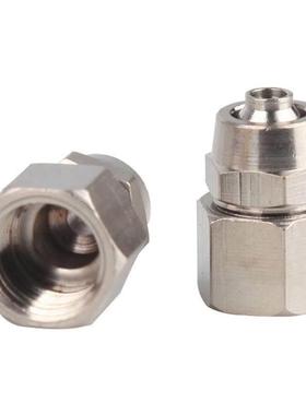 气动气管快拧接头PCF6-01/8-02/10-03/12-04内螺纹丝牙直通1/4/