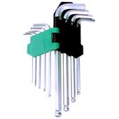 加长型球头内六角扳手组 台湾宝工HW 229BL 特长型内六角匙9支组