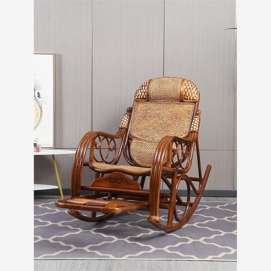 藤椅摇椅藤编摇摇椅休闲椅靠背椅午睡客厅室内懒人滕椅老人逍遥椅