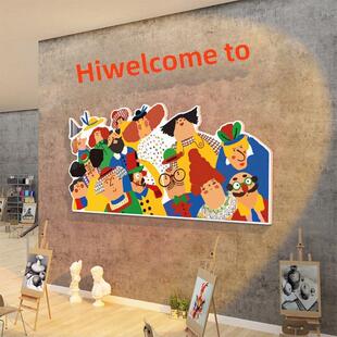 绘画展览布置美术班教室墙壁氛围装饰幼儿园环境创作文化培训机构