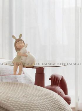 现代简单斯堪的纳维亚可爱的女孩饰品样板房售楼处儿童房女孩房软