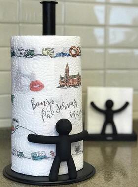 umbra纸巾架厨房创意卷纸架北欧餐厅客厅简约免打孔立式家用桌面