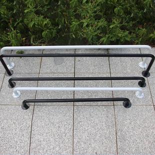 铁艺户外晒衣被杆简易阳台固定晾挂衣杆单杠式室内悬吊式天花板墙