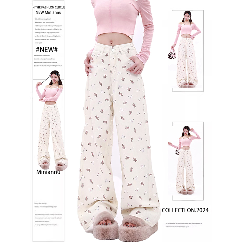 特大码高街vibe辣妹设计感阔腿裤