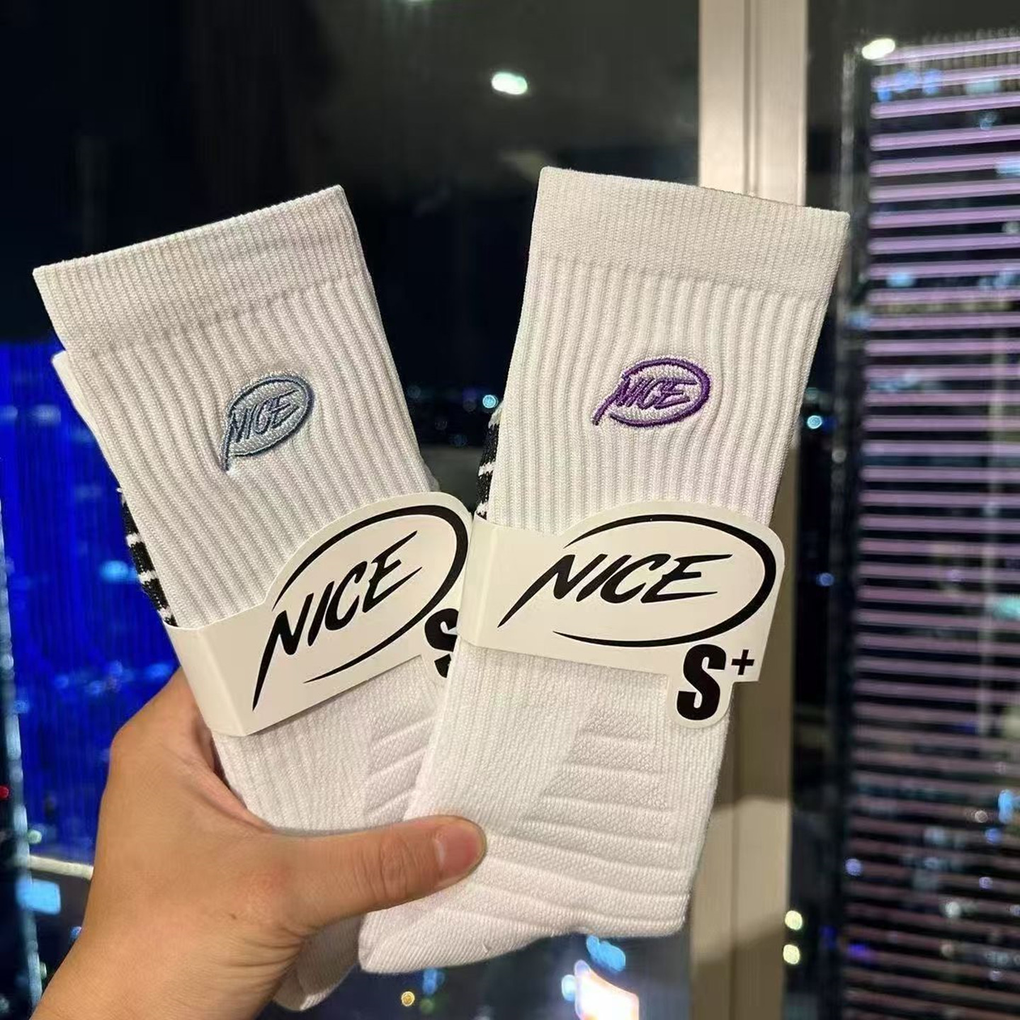 爆款新品NlCE篮球袜毛巾底防滑包裹性高帮篮球精英袜运动袜吸汗