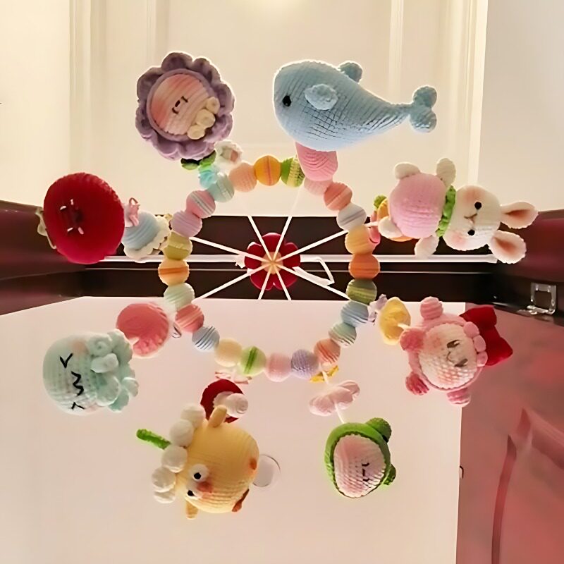 小女孩床上玩具diy静音床铃婴幼儿可旋转防斜视孕期打发时间神器