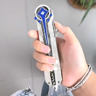 北极星三角洲刀弹簧弹射模型可伸缩金属玩具影锋怜悯之刃赤枭爪刀