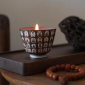 寺庙香香薰蜡烛檀香木质香小众中式 国风礼物安神香家用礼盒装 七夕