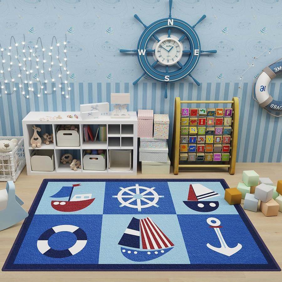 儿童房间地毯男孩卧室床边毯客厅地中海洋阅读区书桌电脑椅子地垫,居家布艺,地毯,淘宝优惠券,粉丝福利购,淘宝优惠卷