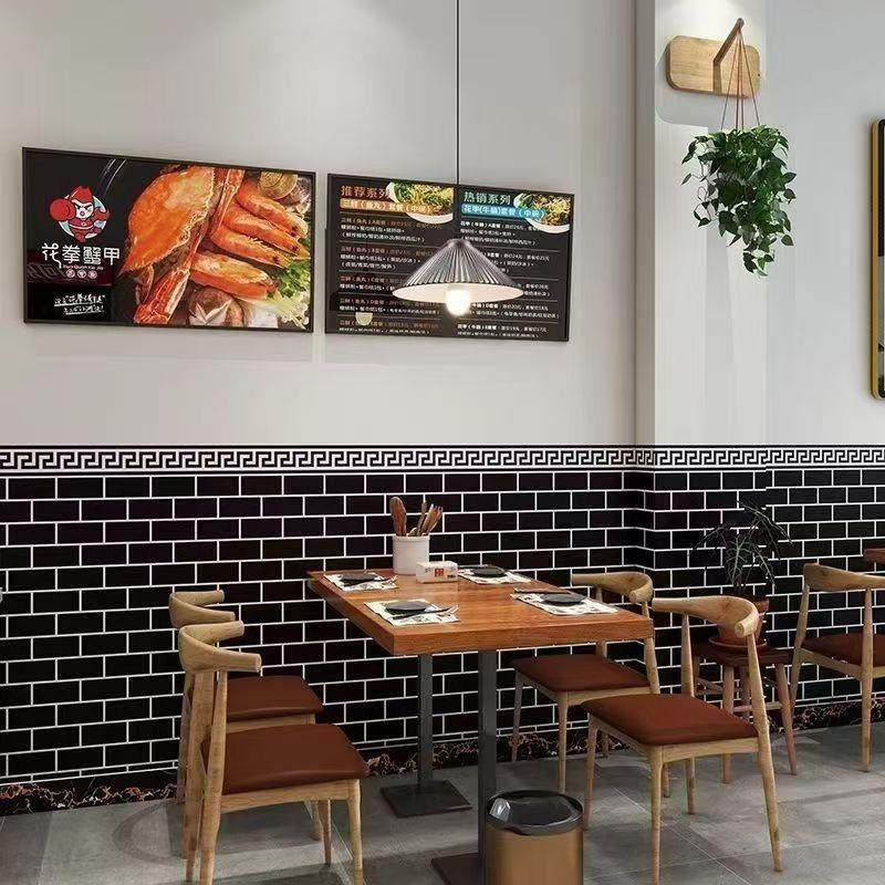 砖墙壁纸店铺装修仿砖墙贴纸砖纹墙纸自粘防水防潮工业风墙裙墙围